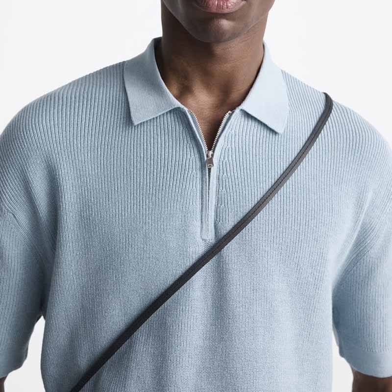 Мужчина из трикотажного рубашки высококачественной 100% хлопковой вязаной дизайн -воротниц поло.